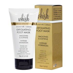 NEW Whish Clean Beauty Coconut Milk + Verbena Overnight Exfoliating Foot Mask